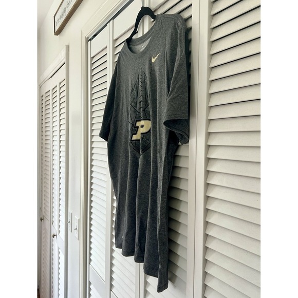 Nike Purdue Boilermakers Shirt Mens Medium Gray Short Sleeve Dri Fit XL - Picture 3 of 8